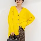 【ノーリーズ/NOLLEY'S】の【WEB限定】カシミヤブレンド長めVネックカーディガン(スコッチ釦) イエロー|ID: prp329100004115035 ipo3291000000028035482