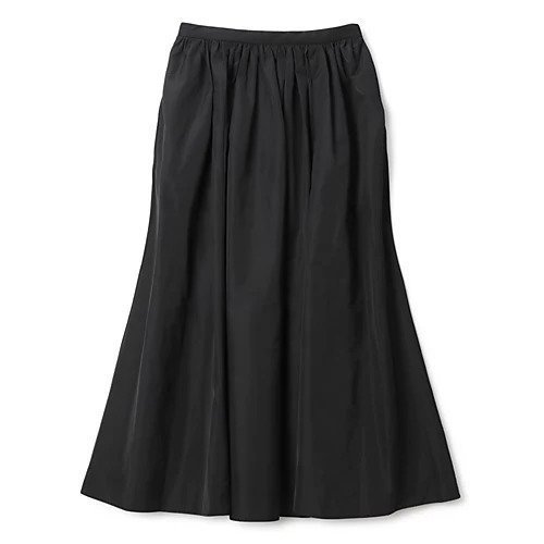 【フローレント/FLORENT】のTAFFETA LONG SKIRT インテリア・キッズ・メンズ・レディースファッション・服の通販 founy(ファニー) 　ファッション　Fashion　レディースファッション　WOMEN　スカート　Skirt　ロングスカート　Long Skirt　スタイリッシュ　Stylish　タフタ　Taffeta　フレア　Flare　フロント　Front　リラックス　Relax　ロング　Long　洗える　Washable　軽量　Lightweight　BLACK|ID: prp329100004115068 ipo3291000000028035648