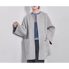 【ユナイテッドアローズ/UNITED ARROWS】のバイカラー リバー ミドルコート LT.GRAY|ID:prp329100004115226