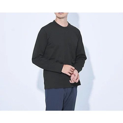 【グリーンレーベルリラクシング/green label relaxing / UNITED ARROWS / MEN】の【WEB限定】JUST fit ジャケイン クルーネック ジャケT 長袖 Tシャツ -吸水速乾・抗菌- インテリア・キッズ・メンズ・レディースファッション・服の通販 founy(ファニー) 　ファッション　Fashion　メンズファッション　MEN　インナー　Inner　秋　Autumn/Fall　カットソー　Cut And Sew　吸水　Water Absorption　抗菌　Antibacterial　ジャケット　Jacket　スタンダード　Standard　スマート　Smart　タートルネック　Turtleneck　長袖　Long Sleeve　ブルゾン　Blouson　モックネック　Mock Neck　おすすめ　Recommend　ビジネス 仕事 通勤　Business　BLACK|ID: prp329100004115345 ipo3291000000028042883