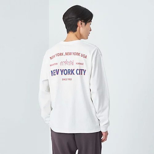 【グリーンレーベルリラクシング/green label relaxing / UNITED ARROWS / MEN】の【別注】GLR NEW YORK CITY 長袖 Tシャツ インテリア・キッズ・メンズ・レディースファッション・服の通販 founy(ファニー) 　ファッション　Fashion　メンズファッション　MEN　インナー　Inner　グラフィック　Graphic　シンプル　Simple　人気　Popularity　長袖　Long Sleeve　プリント　Print　別注　Special Order　おすすめ　Recommend　WHITE|ID: prp329100004115353 ipo3291000000028043216