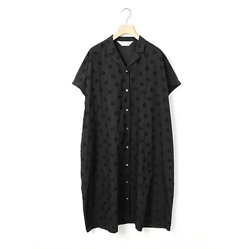 【ミディウミ/MidiUmi】のドットシャツワンピース 人気、トレンドファッション・服の通販 founy(ファニー) 　ファッション　Fashion　レディースファッション　WOMEN　ワンピース　Dress　シャツワンピース　Shirt Dresses　ジャカード　Jacquard　ドット　Dot　フロント　Front　エレガント 上品　Elegant　人気　Popularity　半袖　Short Sleeve　夏　Summer　無地　Plain Color　羽織　Haori　 other-1|ID: prp329100004117024 ipo3291000000028054730