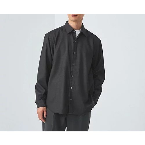 【グリーンレーベルリラクシング/green label relaxing / UNITED ARROWS / MEN】のTW ツイル デニムライク オーバーシャツ -ハンドウォッシャブル・ストレッチ- インテリア・キッズ・メンズ・レディースファッション・服の通販 founy(ファニー) 　ファッション　Fashion　メンズファッション　MEN　カットソー　Cut And Sew　ストレッチ　Stretch　スラックス　Slacks　タートルネック　Turtleneck　ツイル　Twill　デニム　Denim　バランス　Balance　フロント　Front　プリーツ　Pleats　ポケット　Pocket　モックネック　Mock Neck　リラックス　Relax　おすすめ　Recommend　エレガント 上品　Elegant　BLACK|ID: prp329100004117121 ipo3291000000028927772