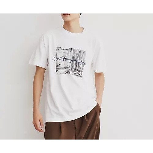 【ザ ショップ ティーケー/THE SHOP TK / MEN】のプリントアソート半袖Tシャツ インテリア・キッズ・メンズ・レディースファッション・服の通販 founy(ファニー) 　ファッション　Fashion　メンズファッション　MEN　スマート　Smart　プリント　Print　半袖　Short Sleeve　定番　Standard　オフホワイト|ID: prp329100004117125 ipo3291000000028055192