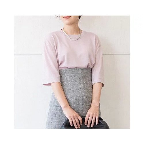 【スローン/SLOANE】の【Marisol別注】ウール天竺 ニットTシャツ 人気、トレンドファッション・服の通販 founy(ファニー) 　ファッション　Fashion　レディースファッション　WOMEN　トップス・カットソー　Tops/Tshirt　ニット　Knit Tops　シャツ/ブラウス　Shirts/Blouses　ロング / Tシャツ　T-Shirts　シェイプ　Shape　別注　Special Order　夏　Summer　洗える　Washable　other-2|ID: prp329100004119878 ipo3291000000031889009