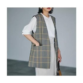 【ビス/VIS】の【Washable・EASY CARE】エコウールタッチジレ【sustainable】 人気、トレンドファッション・服の通販 founy(ファニー) ファッション Fashion レディースファッション WOMEN アウター Coat Outerwear トップス・カットソー Tops/Tshirt ベスト/ジレ Gilets/Vests イエロー Yellow 春 Spring 秋 Autumn/Fall コルセット Corset ショート Short シンプル Simple ジャケット Jacket スタイリッシュ Stylish セットアップ Set Up ダウン Down チェック Check なめらか Smooth フレア Flare ボトム Bottom ポケット Pocket 無地 Plain Color ワイド Wide おすすめ Recommend ビジネス 仕事 通勤 Business |ID:prp329100004119880