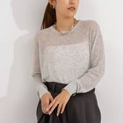 【リエミラー/Rie Miller】の《手洗い可能》シアー針抜きクルーネックプルオーバーニット 人気、トレンドファッション・服の通販 founy(ファニー) ファッション Fashion レディースファッション WOMEN トップス・カットソー Tops/Tshirt ニット Knit Tops プルオーバー Pullover 2024年 2024 2024-2025秋冬・A/W Aw/Autumn/Winter/Fw/Fall/2024-2025 おすすめ Recommend シアー Sheer シンプル Simple ジャケット Jacket 春 Spring 秋 Autumn/Fall 軽量 Lightweight thumbnail ライトグレー|ID: prp329100004123531 ipo3291000000028144071