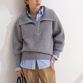 【ノーリーズソフィー/NOLLEY'S sophi】の片畦ハーフジッププルオーバーニット 人気、トレンドファッション・服の通販 founy(ファニー) ファッション Fashion レディースファッション WOMEN トップス・カットソー Tops/Tshirt ニット Knit Tops プルオーバー Pullover 2024年 2024 2024-2025秋冬・A/W Aw/Autumn/Winter/Fw/Fall/2024-2025 おすすめ Recommend ミニスカート Mini Skirt エレガント 上品 Elegant 畦 Ridge |ID:prp329100004123532