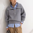 【ノーリーズソフィー/NOLLEY'S sophi】の片畦ハーフジッププルオーバーニット 人気、トレンドファッション・服の通販 founy(ファニー) ファッション Fashion レディースファッション WOMEN トップス・カットソー Tops/Tshirt ニット Knit Tops プルオーバー Pullover 2024年 2024 2024-2025秋冬・A/W Aw/Autumn/Winter/Fw/Fall/2024-2025 おすすめ Recommend ミニスカート Mini Skirt エレガント 上品 Elegant 畦 Ridge thumbnail ミディアムグレー|ID: prp329100004123532 ipo3291000000028144087