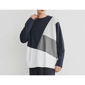 【ザ ショップ ティーケー/THE SHOP TK / MEN】の異素材ブロッキングTシャツ 人気、トレンドファッション・服の通販 founy(ファニー) ファッション Fashion メンズファッション MEN スマート Smart ブロッキング Blocking 切替 Switching |ID:prp329100004123816