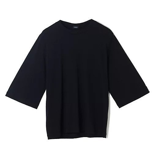 【エクラ/eclat】のウールTシャツ インテリア・キッズ・メンズ・レディースファッション・服の通販 founy(ファニー) 　ファッション　Fashion　レディースファッション　Fashion for Women　トップス・カットソー　Cut & Sew Tops　シャツ・ブラウス・オフィスカジュアル　Elegant Blouses & Button-Ups　ロングTシャツ・Tシャツ　Longline T-Shirts & Tees　なめらか　Smooth, Silky Texture　ドレープ　Drape, Draping Fabric　エレガント 上品　Elegant　別注　Limited Edition, Custom Order　洗える　Machine Washable　ブラック|ID: prp329100004124788 ipo3291000000035666783
