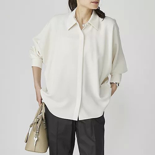【エクラ/eclat】のとろみドルマンブラウス 人気、トレンドファッション・服の通販 founy(ファニー) 　ファッション　Fashion　レディースファッション　Ladies' Fashion Online　トップス・カットソー　Tops/Tshirt　シャツ/ブラウス　Shirts/Blouses　とろみ　Thickness　エレガント 上品　Elegant　クラシカル　Classical　シンプル　Simple　ドレープ　Drape　フォーマル　Formal　ヨーク　Yoke　別注　Special Order　洗える　Washable　other-2|ID: prp329100004124801 ipo3291000000032617267