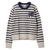 【メゾン キツネ/MAISON KITSUNE】のFOX HEAD INTARSIA STRIPED REGULAR JUMPER 人気、トレンドファッション・服の通販 founy(ファニー) ファッション Fashion レディースファッション WOMEN 2024年 2024 2024-2025秋冬・A/W Aw/Autumn/Winter/Fw/Fall/2024-2025 クール Cool フォックス Fox ボーダー Border リュクス Luxe |ID:prp329100004124824