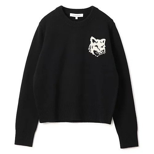 【メゾン キツネ/MAISON KITSUNE】のFOX HEAD INTARSIA REGULAR JUMPER インテリア・キッズ・メンズ・レディースファッション・服の通販 founy(ファニー) https://founy.com/ ファッション Fashion レディースファッション WOMEN 2024年 2024 2024-2025秋冬・A/W Aw/Autumn/Winter/Fw/Fall/2024-2025 シンプル Simple フィット Fit フォックス Fox ベーシック Basic |ID: prp329100004124825 ipo3291000000028162863