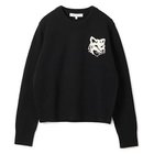 【メゾン キツネ/MAISON KITSUNE】のFOX HEAD INTARSIA REGULAR JUMPER BLACK|ID: prp329100004124825 ipo3291000000028162864