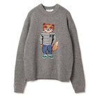 【メゾン キツネ/MAISON KITSUNE】のDRESSED FOX INTARSIA JUMPER MEDIUM GREY MELANGE|ID: prp329100004124826 ipo3291000000028162866