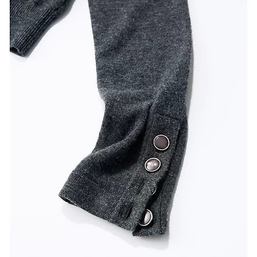 【アルジット/ARGIET】のカシミヤ混袖ボタンニット 人気、トレンドファッション・服の通販 founy(ファニー) 　ファッション　Fashion　レディースファッション　Fashion for Women　トップス・カットソー　Cut & Sew Tops　ニット　Knit Tops & Sweaters　カフス　Cuff Design　ジャケット　Jacket, Outerwear　other-3|ID: prp329100004124827 ipo3291000000031289281