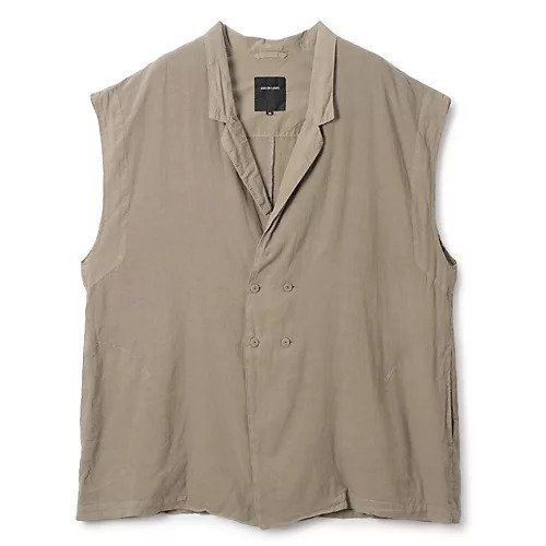 【パドカレ/pas de calais】の24AW綿麻シーチング インテリア・キッズ・メンズ・レディースファッション・服の通販 founy(ファニー) 　ファッション　Fashion　レディースファッション　WOMEN　2024年　2024　2024-2025秋冬・A/W　Aw/Autumn/Winter/Fw/Fall/2024-2025　カットオフ　Cut Off　クラシカル　Classical　テーラード　Tailored　ビッグ　Big　ベスト　Vest　洗える　Washable　ベージュ|ID: prp329100004124842 ipo3291000000028163058