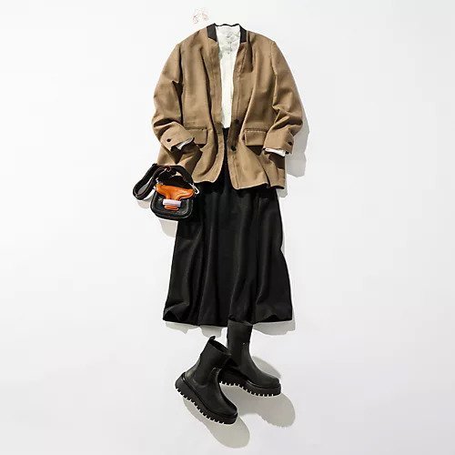 【エスロー/ESLOW】のノーカラージャケット 人気、トレンドファッション・服の通販 founy(ファニー) 　ファッション　Fashion　レディースファッション　WOMEN　アウター　Coat Outerwear　ジャケット　Jackets　ノーカラージャケット　No Collar Leather Jackets　ジャケット　Jacket　スタンド　Stand　ドロップ　Drop　フォルム　Form　フロント　Front　マニッシュ　Mannish　定番　Standard　other-2|ID: prp329100004125078 ipo3291000000031260009