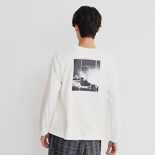 【ザ ショップ ティーケー/THE SHOP TK / MEN】のオーガビッツグラフィックプリント長袖Tシャツ 親子リンク/コットン100%/マシンウォッシャブル インテリア・キッズ・メンズ・レディースファッション・服の通販 founy(ファニー) 　ファッション　Fashion　メンズファッション　MEN　グラフィック　Graphic　ジャージ　Jersey　スマート　Smart　長袖　Long Sleeve　オフホワイト|ID: prp329100004125466 ipo3291000000028173151