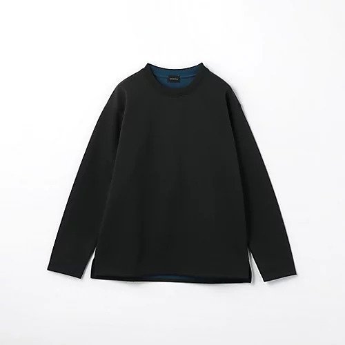 【グリーンレーベルリラクシング/green label relaxing / UNITED ARROWS / MEN】のダブルフェイス クルーネック カットソー インテリア・キッズ・メンズ・レディースファッション・服の通販 founy(ファニー) 　ファッション　Fashion　メンズファッション　MEN　トップス・カットソー　Tops/Tshirt/Men　インナー　Inner　カットソー　Cut And Sew　スリット　Slit　ダブル　Double　デニム　Denim　定番　Standard　フェイス　Face　フラット　Flat　ベーシック　Basic　おすすめ　Recommend　BLACK|ID: prp329100004125468 ipo3291000000028173314