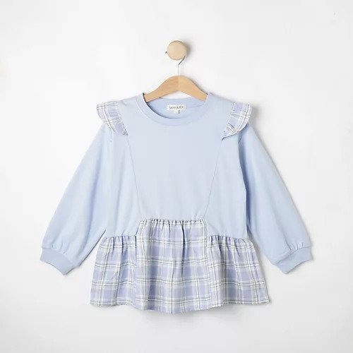 【シューラルー/SHOO LA RUE / KIDS】の【110-140cm】チェック使い 切替フレアトップス インテリア・キッズ・メンズ・レディースファッション・服の通販 founy(ファニー) https://founy.com/ ファッション Fashion キッズファッション KIDS トップス・カットソー Tops/Tees/Kids ジャージ Jersey スウェット Sweat スマート Smart チェック Check フレア Flare ボーイズ Boys 冬 Winter 切替 Switching 秋 Autumn/Fall 長袖 Long Sleeve |ID: prp329100004125534 ipo3291000000028173853