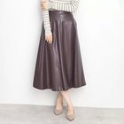 【ザ ショップ ティーケー/THE SHOP TK】の合皮フレアスカート 人気、トレンドファッション・服の通販 founy(ファニー) ファッション Fashion レディースファッション WOMEN スカート Skirt Aライン/フレアスカート Flared A-Line Skirts おすすめ Recommend スニーカー Sneakers スマート Smart トレンド Trend フレア Flare ボトム Bottom thumbnail ブラウン|ID: prp329100004130023 ipo3291000000028235313