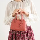 【ローラアシュレイ/LAURA ASHLEY】の【牛革/ショルダー布ベルト付】レザーボウラーミニサッチェルバッグ ピンク|ID: prp329100004132084 ipo3291000000028267587