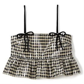 【ガニー/GANNI】のShiny Check Jacquard Top 人気、トレンドファッション・服の通販 founy(ファニー) ファッション Fashion レディースファッション WOMEN ワンピース Dress 2024年 2024 2024-2025秋冬・A/W Aw/Autumn/Winter/Fw/Fall/2024-2025 ギンガム Gingham クラシック Classic チェック Check ティアード Tiered ベロア Velor ラップ Wrap 今季 This Season 洗える Washable |ID:prp329100004134249