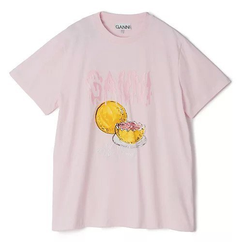 【ガニー/GANNI】のBasic Jersey Grapefruit Relaxed T-shirt インテリア・キッズ・メンズ・レディースファッション・服の通販 founy(ファニー) https://founy.com/ ファッション Fashion レディースファッション WOMEN トップス・カットソー Tops/Tshirt シャツ/ブラウス Shirts/Blouses ロング / Tシャツ T-Shirts 2024年 2024 2024-2025秋冬・A/W Aw/Autumn/Winter/Fw/Fall/2024-2025 プリント Print ボックス Box 洗える Washable |ID: prp329100004134252 ipo3291000000028285698