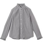 【シンメ/SINME】のストライプスカラエンブロイダリーシャツ 人気、トレンドファッション・服の通販 founy(ファニー) ファッション Fashion レディースファッション Fashion for Women トップス・カットソー Cut & Sew Tops シャツ・ブラウス・オフィスカジュアル Elegant Blouses & Button-Ups トレンド Trend, Trending Now モノトーン Monotone, Black and White 今季 This Season, Current Season 洗える Machine Washable thumbnail ホワイト×ブラック|ID: prp329100004134274 ipo3291000000035836677