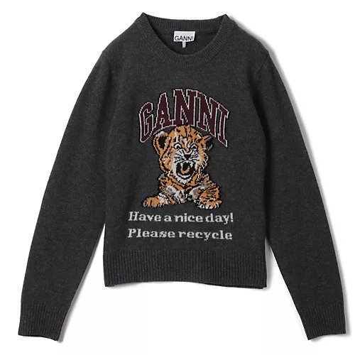 【ガニー/GANNI】のGraphic Wool Mix Tiger Crewneck インテリア・キッズ・メンズ・レディースファッション・服の通販 founy(ファニー) https://founy.com/ ファッション Fashion レディースファッション WOMEN 2024年 2024 2024-2025秋冬・A/W Aw/Autumn/Winter/Fw/Fall/2024-2025 コンパクト Compact リュクス Luxe リラックス Relax 今季 This Season |ID: prp329100004134284 ipo3291000000028285954