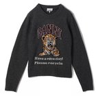 【ガニー/GANNI】のGraphic Wool Mix Tiger Crewneck Gray Quill|ID: prp329100004134284 ipo3291000000028285955