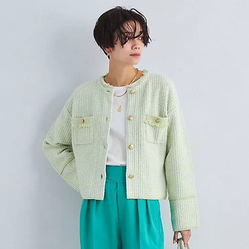 【グリーンレーベル リラクシング / ユナイテッドアローズ/green label relaxing / UNITED ARROWS】のツイード ニット ジャケット 人気、トレンドファッション・服の通販 founy(ファニー) 　ファッション　Fashion　レディースファッション　WOMEN　アウター　Coat Outerwear　ジャケット　Jackets　春　Spring　カーディガン　Cardigan　コンパクト　Compact　ジャケット　Jacket　ツイード　Tweed　デニム　Denim　トレンド　Trend　バランス　Balance　ベスト　Vest　ポケット　Pocket　ミックス　Mix　メタル　Metal　冬　Winter　おすすめ　Recommend　エレガント 上品　Elegant　 other-1|ID: prp329100004134300 ipo3291000000028286054