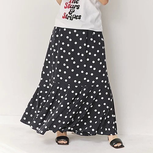 【シンメ/SINME】のドットロングスカート 人気、トレンドファッション・服の通販 founy(ファニー) 　ファッション　Fashion　レディースファッション　Fashion for Women　スカート　Skirts　ロングスカート　Long Skirts / Maxi & Midi Skirts　クラシカル　Classical, Vintage-Inspired　ティアード　Tiered, Tiered Style　ドット　Polka Dot, Dot Pattern　リラックス　Relax, Relaxed Fit　ロング　Long, Long-Length　洗える　Machine Washable　other-3|ID: prp329100004134310 ipo3291000000032273760