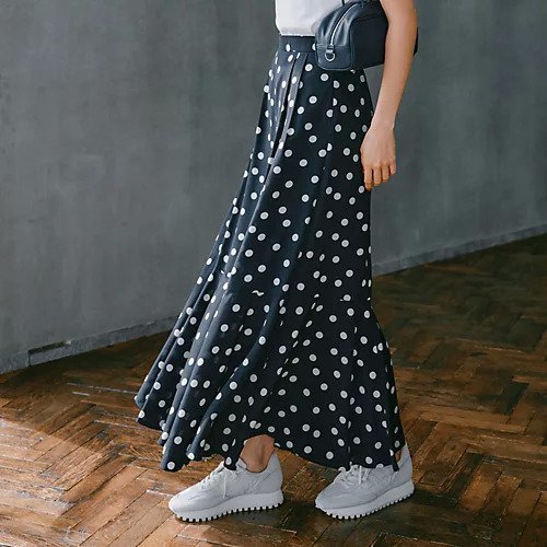 【シンメ/SINME】のドットロングスカート 人気、トレンドファッション・服の通販 founy(ファニー) 　ファッション　Fashion　レディースファッション　Fashion for Women　スカート　Skirts　ロングスカート　Long Skirts / Maxi & Midi Skirts　送料無料　Free Shipping　クラシカル　Classical, Vintage-Inspired　ティアード　Tiered, Tiered Style　ドット　Polka Dot, Dot Pattern　リラックス　Relax, Relaxed Fit　ロング　Long, Long-Length　洗える　Machine Washable　other-2|ID: prp329100004134310 ipo3291000000033342613
