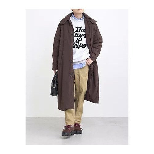 【トゥエルブクローゼット/12closet】の【福田麻琴さんコラボ】【洗える】撥水中綿フーディーコート 人気、トレンドファッション・服の通販 founy(ファニー) 　ファッションモデル・俳優・女優　Models　女性　Women　福田麻琴　Fukuda Makoto　ファッション　Fashion　レディースファッション　Fashion for Women　アウター　Coat / Outerwear Collection　コート・ロングコート・ピーコート　Long Coats, Peacoats & More　コラボ　Collaboration, Collab　スタンド　Stand Collar, Upright Stand　スリット　Slit, Slit Detail　レギュラー　Regular, Standard Fit　ロング　Long, Long-Length　洗える　Machine Washable　other-2|ID: prp329100004134453 ipo3291000000034398604