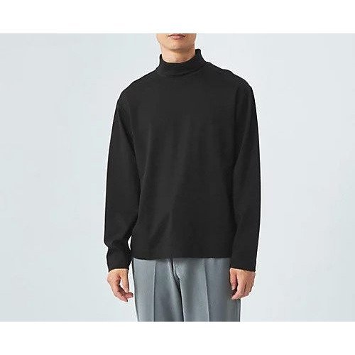 【グリーンレーベルリラクシング/green label relaxing / UNITED ARROWS / MEN】のL/A ポンチ タートルネック カットソー インテリア・キッズ・メンズ・レディースファッション・服の通販 founy(ファニー) 　ファッション　Fashion　メンズファッション　MEN　トップス・カットソー　Tops/Tshirt/Men　カットソー　Cut And Sew　カーディガン　Cardigan　スーツ　Suit　タートルネック　Turtleneck　長袖　Long Sleeve　半袖　Short Sleeve　モックネック　Mock Neck　無地　Plain Color　ワイド　Wide　おすすめ　Recommend　エレガント 上品　Elegant　BLACK|ID: prp329100004134530 ipo3291000000028287582