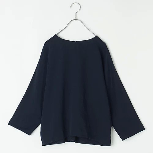 【デミルクス ビームス/Demi-Luxe BEAMS】の【洗える】ブラウスライクトップス.M インテリア・キッズ・メンズ・レディースファッション・服の通販 founy(ファニー) 　ファッション　Fashion　レディースファッション　Fashion for Women　トップス・カットソー　Cut & Sew Tops　シャツ・ブラウス・オフィスカジュアル　Elegant Blouses & Button-Ups　サテン　Satin, Glossy Fabric　シンプル　Simple, Minimal　リラックス　Relax, Relaxed Fit　洗える　Machine Washable　【LEE別注】ネイビー|ID: prp329100004135861 ipo3291000000032616916