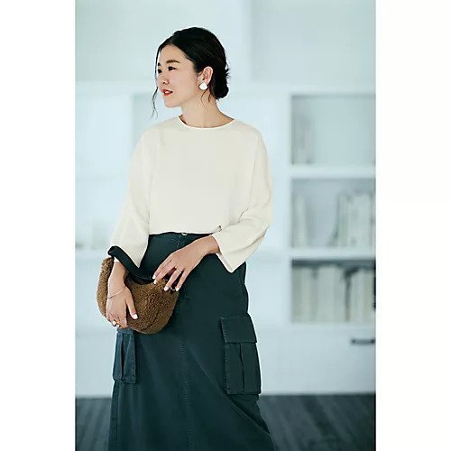 【デミルクス ビームス/Demi-Luxe BEAMS】の【洗える】ブラウスライクトップス.M 人気、トレンドファッション・服の通販 founy(ファニー) 　ファッション　Fashion　レディースファッション　Fashion for Women　トップス・カットソー　Cut & Sew Tops　シャツ・ブラウス・オフィスカジュアル　Elegant Blouses & Button-Ups　サテン　Satin, Glossy Fabric　シンプル　Simple, Minimal　リラックス　Relax, Relaxed Fit　洗える　Machine Washable　other-2|ID: prp329100004135861 ipo3291000000032616917