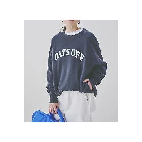 【アメリカーナ/Americana】の【LEE DAYS別注】【五明祐子さんコラボ】【洗える】DAYS OFFスウェット 人気、トレンドファッション・服の通販 founy(ファニー) 　ファッション　Fashion　レディースファッション　Fashion for Women　トップス・カットソー　Cut & Sew Tops　レディースパーカー・カジュアルフーディー　Casual Hoodies & Sweatshirts　スウェット・クルーネックトップス　Sweatshirts & Crewnecks / Relaxed Fit Sweat Tops　コラボ　Collaboration, Collab　スウェット / スエット　Sweatshirt, Sweatwear　ワイド　Wide, Wide Fit　別注　Limited Edition, Custom Order　春　Spring　洗える　Machine Washable　other-3|ID: prp329100004136017 ipo3291000000035442476