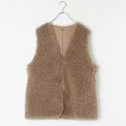 【マイカ ディール/MICA & DEAL】のV neck far vest モカ|ID:prp329100004136021