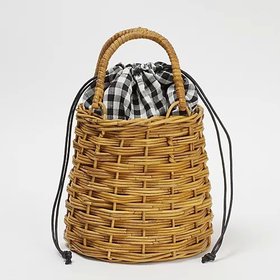 【マルシェ/MARCHER】の【別注】巾着付きかごバッグ 人気、トレンドファッション・服の通販 founy(ファニー) ファッション Fashion レディースファッション Fashion for Women バッグ Bags 4月号 April Issue アンティーク Antique-Inspired ギンガム Gingham, Gingham Fabric チェック Check, Plaid, Tartan ハンド Hand, Handmade ポーチ Pouch, Small Case 冬 Winter / This Winter 別注 Limited Edition, Custom Order 巾着 Drawstring Bag, Kinchaku |ID:prp329100004136181