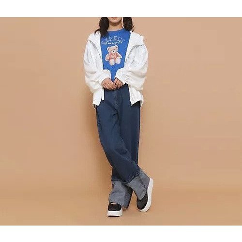 【ピンク ラテ/PINK-latte / KIDS】のロールアップデニム 人気、トレンドファッション・服の通販 founy(ファニー) 　ファッション　Fashion　キッズファッション　KIDS　おすすめ　Recommend　ガーリー　Girly　ストレート　Straight　デニム　Denim　トレンド　Trend　ポケット　Pocket　定番　Standard　 other-1|ID: prp329100004136705 ipo3291000000028319654