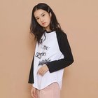 【ピンク ラテ/PINK-latte / KIDS】の【130cmあり】グラフィックロゴ ラグランTシャツ オフホワイト|ID: prp329100004136711 ipo3291000000028319710