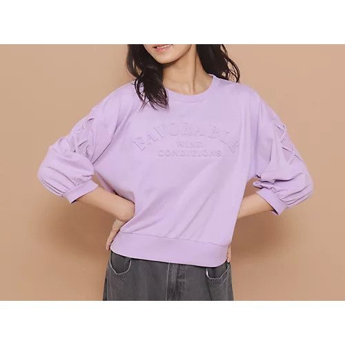 【ピンク ラテ/PINK-latte / KIDS】の【肌触りサラリ/定番】袖レースアップ プルオーバー 人気、トレンドファッション・服の通販 founy(ファニー) 　ファッション　Fashion　キッズファッション　KIDS　トップス・カットソー　Tops/Tees/Kids　おすすめ　Recommend　ガーリー　Girly　グラフィック　Graphic　プリーツ　Pleats　レース　Race　ワイド　Wide　人気　Popularity　定番　Standard　 other-1|ID: prp329100004136712 ipo3291000000028319721