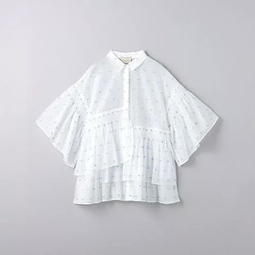 【ユナイテッドアローズ/UNITED ARROWS】のイレギュラー シャーリング ジャカードブラウス 6SL 人気、トレンドファッション・服の通販 founy(ファニー) ファッション Fashion レディースファッション WOMEN トップス・カットソー Tops/Tshirt シャツ/ブラウス Shirts/Blouses イレギュラー Irregular シャーリング Shirring ジャカード Jacquard フリル Frills おすすめ Recommend |ID:prp329100004141381