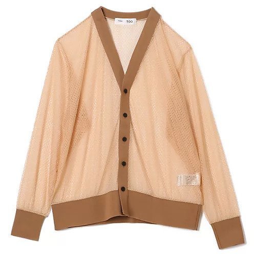 【トーガ トゥ/TOGA TOO】のMesh jersey cardigan インテリア・キッズ・メンズ・レディースファッション・服の通販 founy(ファニー) 　ファッション　Fashion　レディースファッション　WOMEN　トップス・カットソー　Tops/Tshirt　カーディガン　Cardigans　2024年　2024　2024-2025秋冬・A/W　Aw/Autumn/Winter/Fw/Fall/2024-2025　カーディガン　Cardigan　メッシュ　Mesh　モダン　Modern　人気　Popularity　BEIGE|ID: prp329100004142665 ipo3291000000028446352