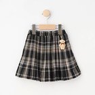 【シューラルー/SHOO LA RUE / KIDS】の【110-140cm】クマチャーム付きチェックプリーツスカート ブラック|ID: prp329100004142860 ipo3291000000029594159