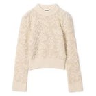 【フォトコピュー/PHOTOCOPIEU】のSQUARE SHOULDER LACE JACQUARD SWEATER IVORY|ID: prp329100004144227 ipo3291000000028464973